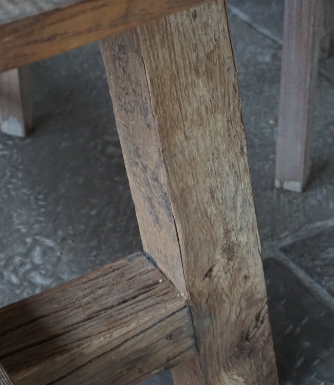 Rene Houtman Eetkamertafel Twan | Oud Eikenhout | B220 x D100 cm