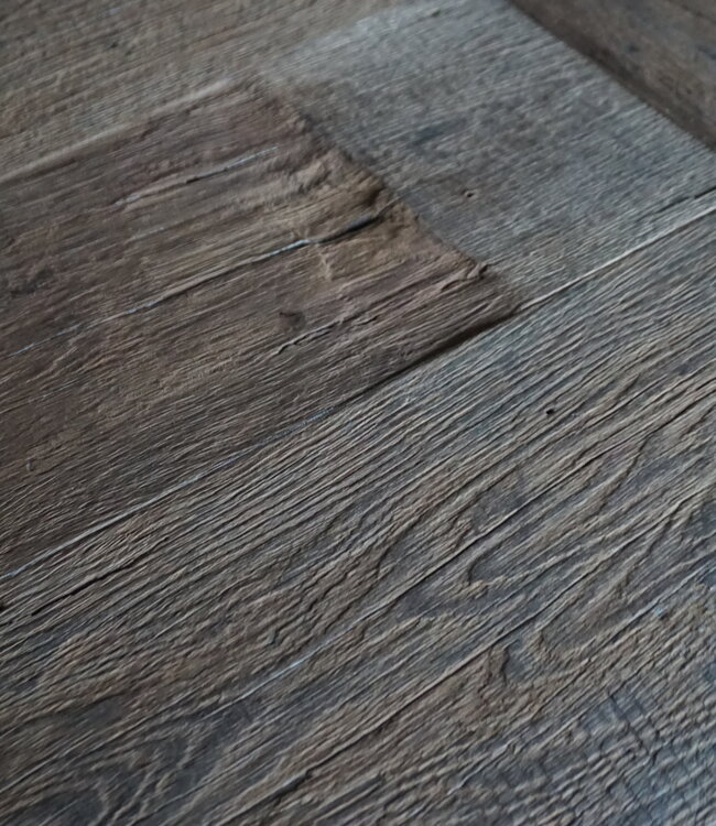 Rene Houtman Eetkamertafel Twan | Oud Eikenhout | B220 x D100 cm