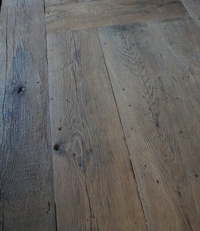 Rene Houtman Eetkamertafel Teun | Oud Eikenhout | B220 x D100 cm