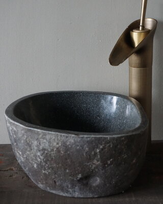 Rene Houtman Kleine Stenen Waskom + Spoelgat | H13 x B26 x D25 cm