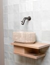Loutro Bathroomware Waskom Irini Ovaal Mini | Marmer | H12 x B30 x D20 cm