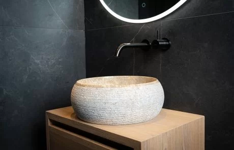 Loutro Bathroomware Waskom Rocky | Marmer | H15 x Ø40 cm | 3 Kleuren