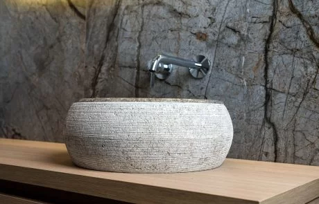 Loutro Bathroomware Waskom Rocky | Marmer | H15 x Ø40 cm | 3 Kleuren