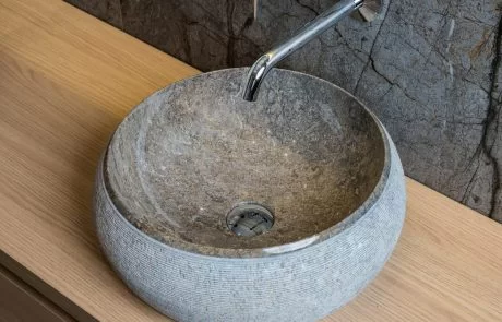 Loutro Bathroomware Waskom Rocky | Marmer | H15 x Ø40 cm | 3 Kleuren