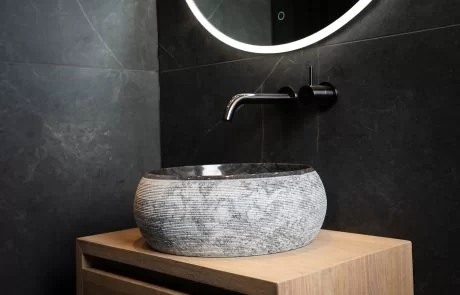 Loutro Bathroomware Waskom Rocky | Marmer | H15 x Ø40 cm | 3 Kleuren