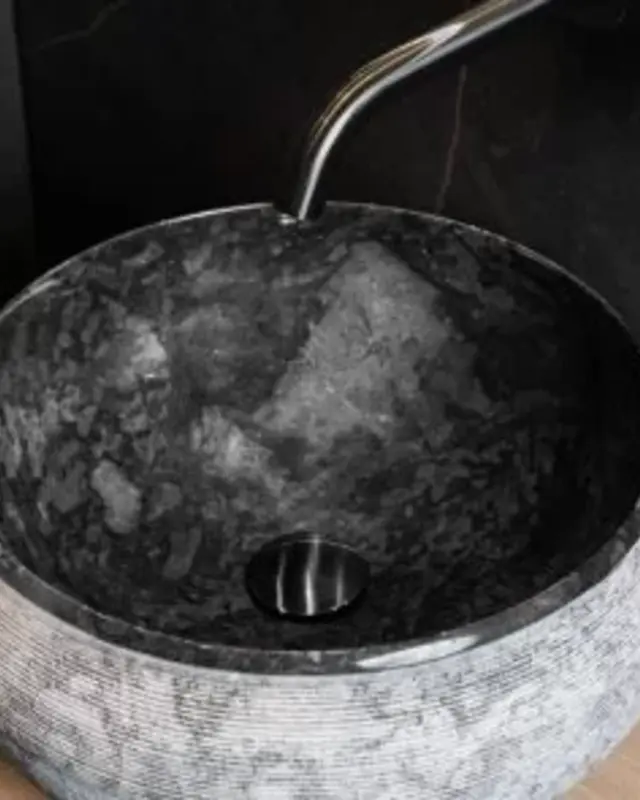 Loutro Bathroomware Waskom Rocky | Marmer | H15 x Ø40 cm | 3 Kleuren
