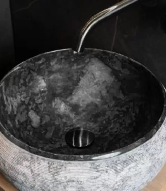 Rene Houtman Waskom Rocky | Marmer | H15 x Ø40 cm | 3 Kleuren