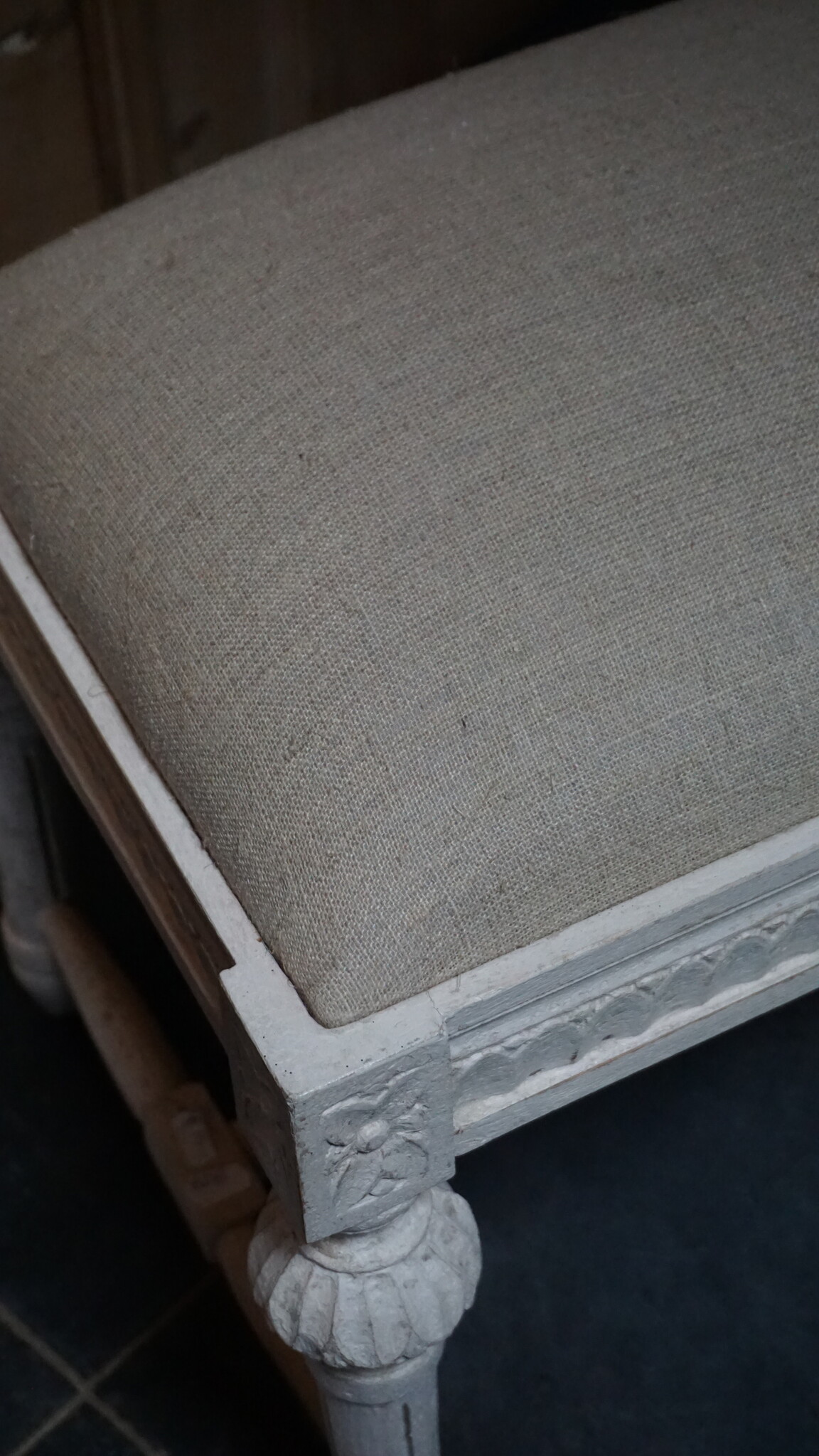 vical Sierlijk Juten Bankje | Creme | H50 x B100 x D38 cm