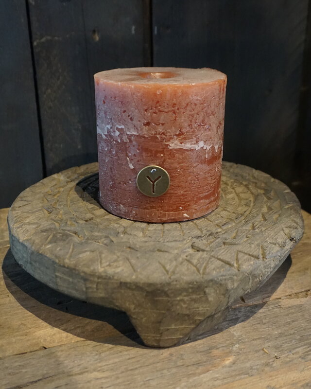 Rene Houtman Houten Mandala Onderzetter | H6 x D25 cm