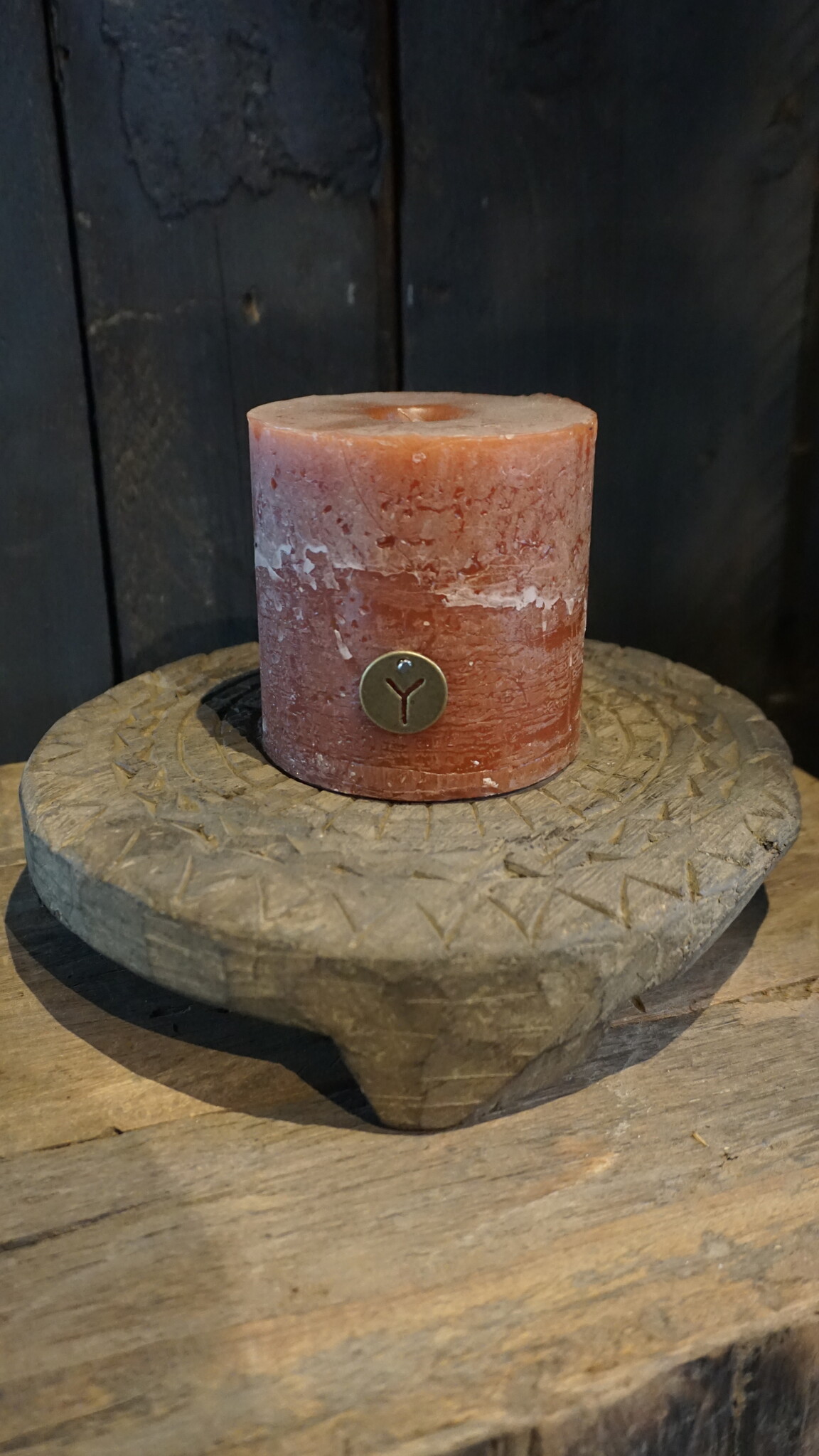 Rene Houtman Houten Mandala Onderzetter | H6 x D25 cm