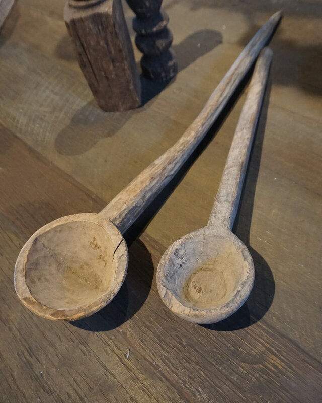 Rene Houtman Robuuste Oud Houten Pollepels | Set Van 2