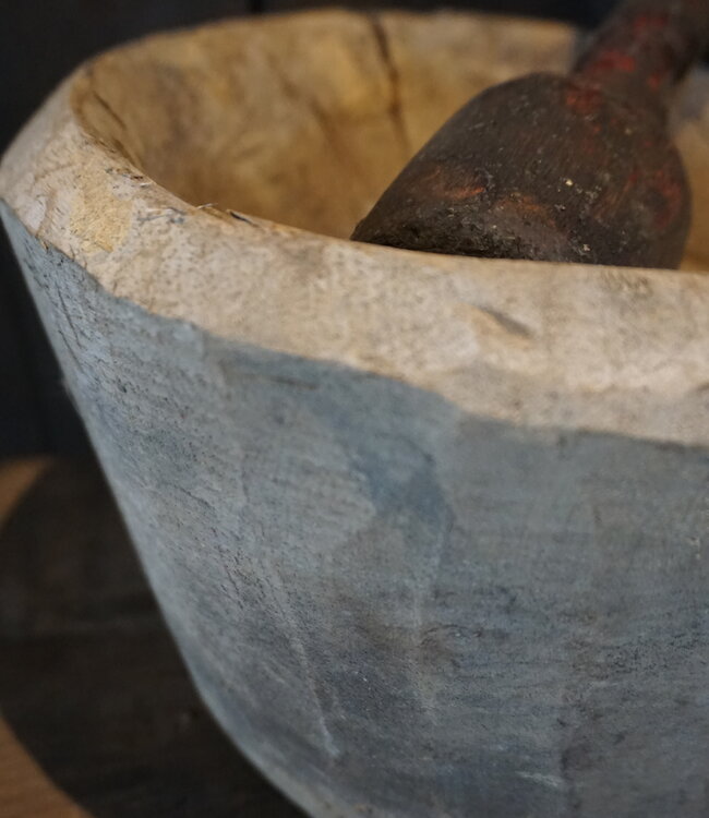 Rene Houtman Oud Houten Kom | H14 x D22 cm | 2 Varianten