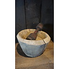 Oud Houten Kom | H14 x D22 cm | 2 Varianten