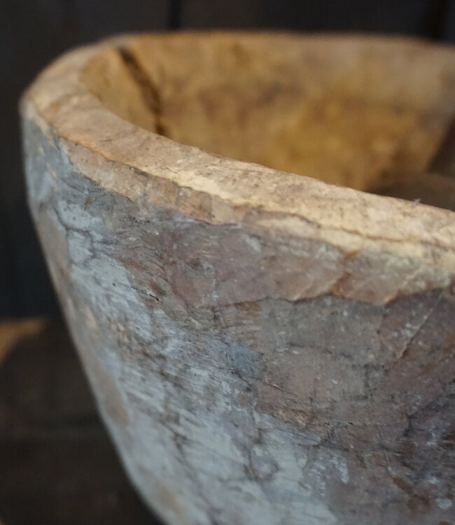 Rene Houtman Oud Houten Kom | H14 x D22 cm | 2 Varianten