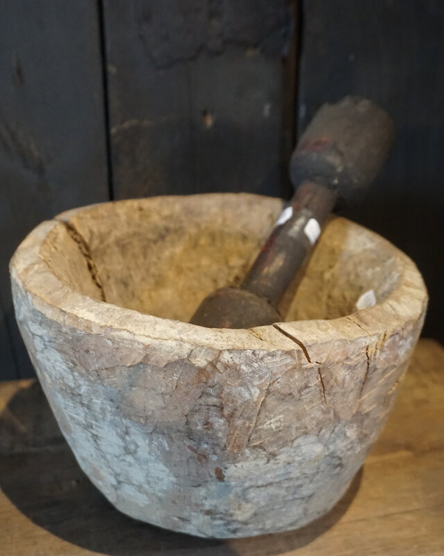 Rene Houtman Oud Houten Kom | H14 x D22 cm | 2 Varianten