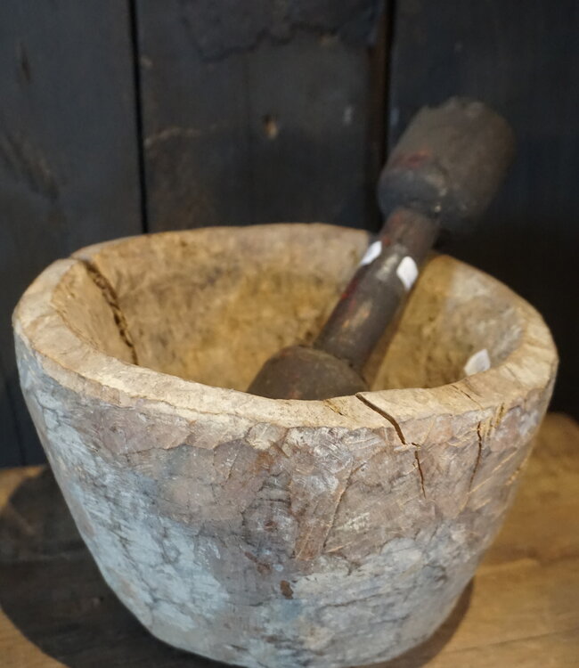 Rene Houtman Oud Houten Kom | H14 x D22 cm | 2 Varianten