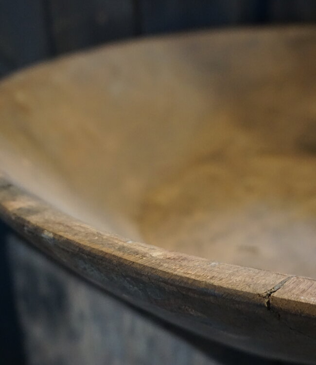 Rene Houtman Chapati Schaal | Oud Hout | H14 x D51 cm