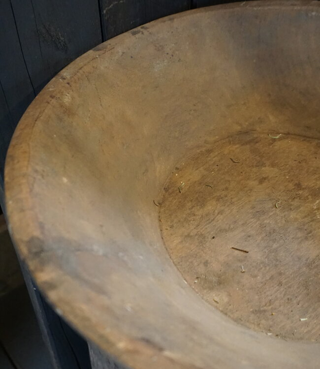 Rene Houtman Chapati Schaal | Oud Hout | H14 x D51 cm