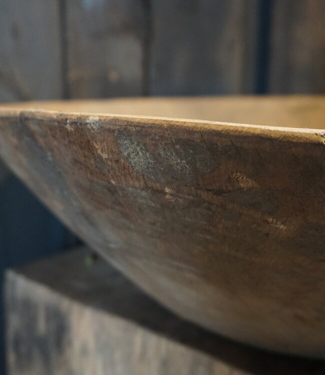 Rene Houtman Chapati Schaal | Oud Hout | H14 x D51 cm