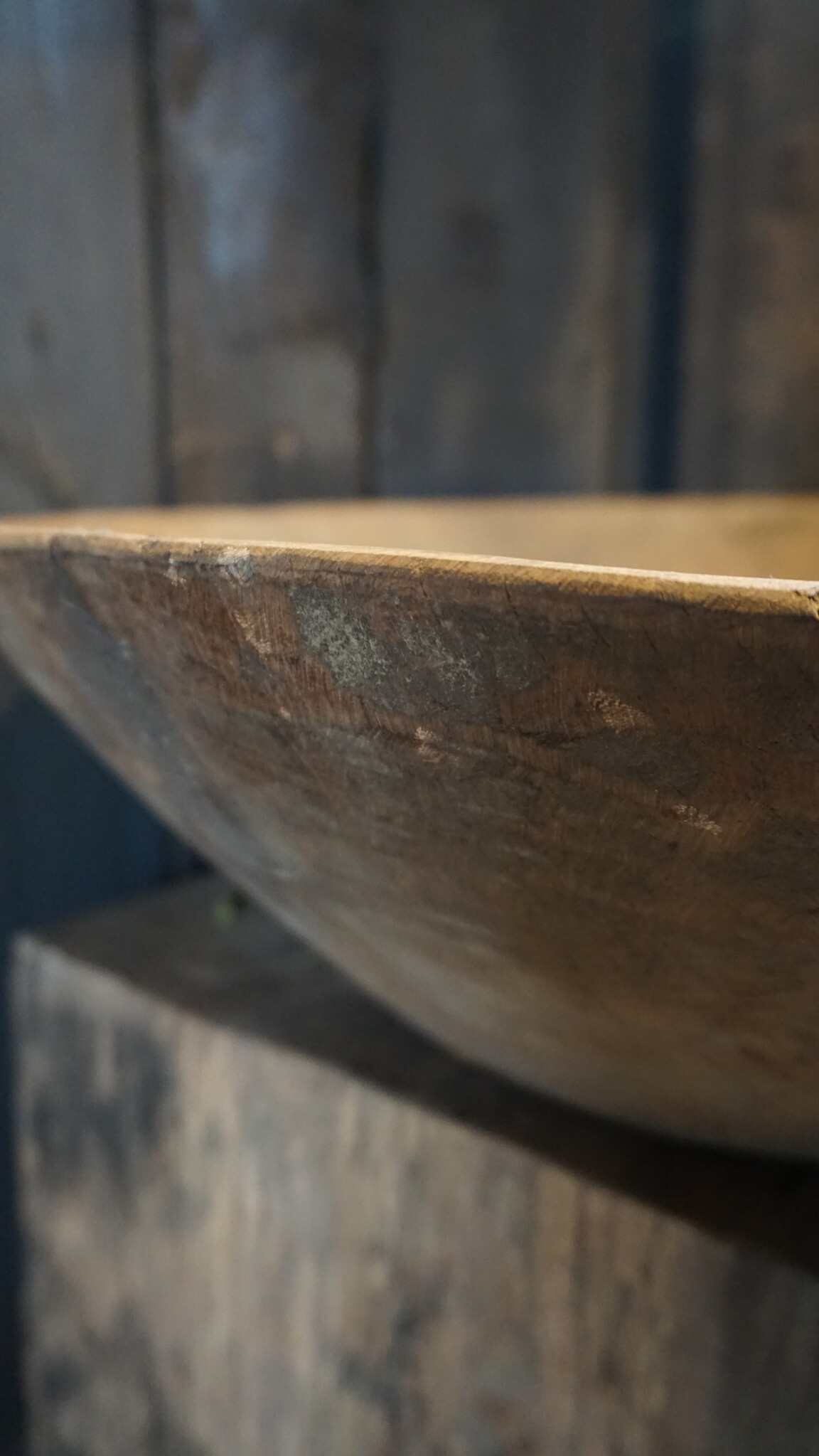 Rene Houtman Chapati Schaal | Oud Hout | H14 x D51 cm