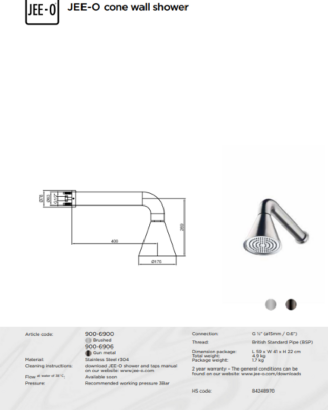JEE-O Cone Douche Combinatie 02 | Meerdere Kleuren