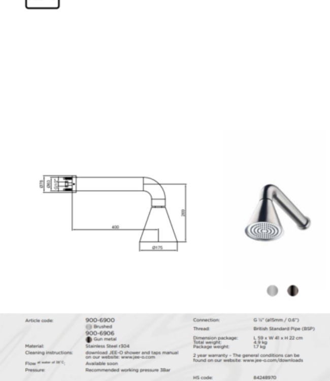 JEE-O Cone Douche Combinatie 02 | Meerdere Kleuren