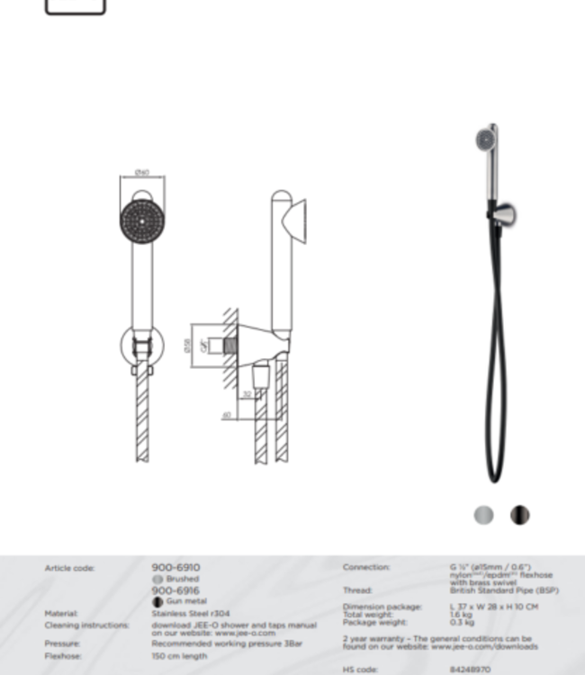JEE-O Cone Douche Combinatie 02 | Meerdere Kleuren