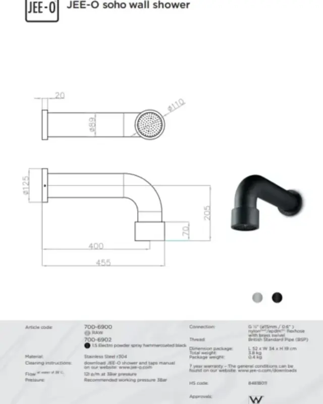 JEE-O Soho Douche Combinatie 02 | 2 Kleuren
