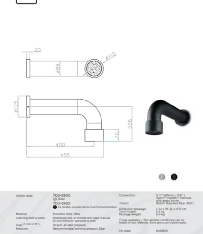 JEE-O Soho Douche Combinatie 02 | 2 Kleuren