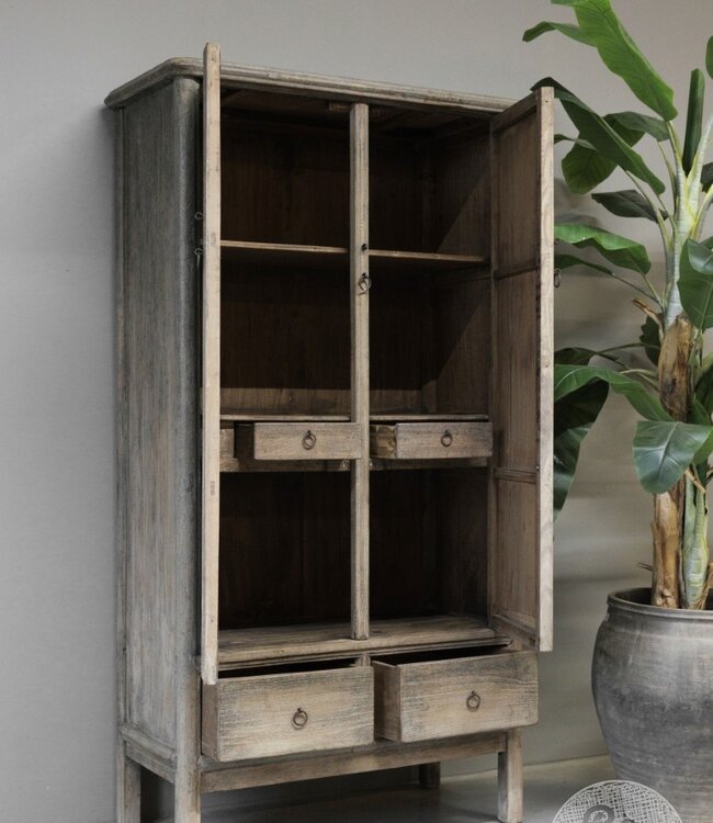 Be-Uniq Oude 2-Deurs Kast | China | H186xB99xD47 cm