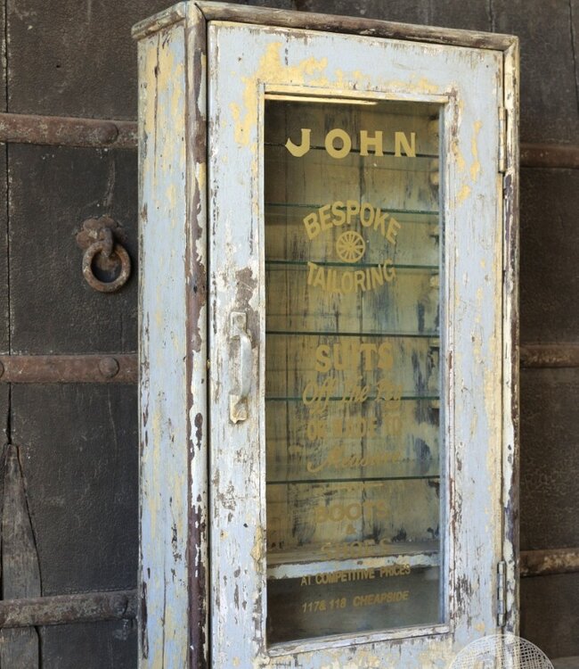 Be-Uniq Oud Vitrinekastje | India | H70 x B40 x D14 cm