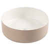 Waskom Mira | Keramiek | Beige/Wit | Ø36 x H12 cm