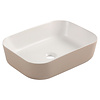Waskom Zena | Keramiek | Beige/Wit | 48 x 37,5 x 12,5 cm