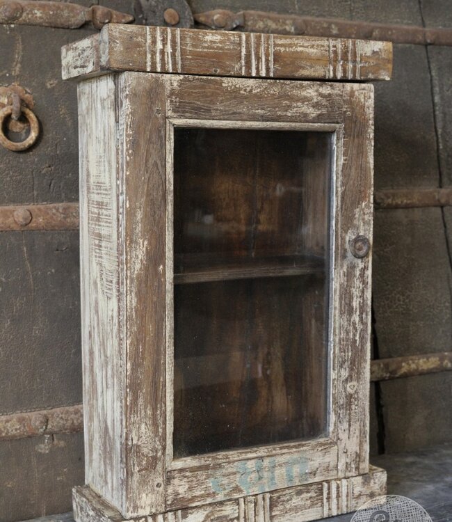 Be-Uniq Oud Vitrinekastje | India | H58 x B43 x D18 cm