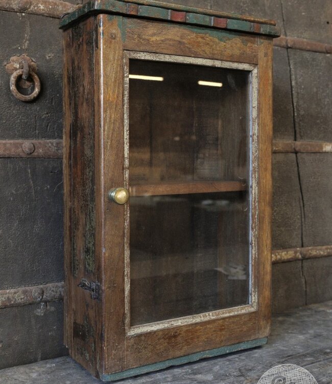 Be-Uniq Oud Vitrinekastje | India | H57 x B35 x D17 cm