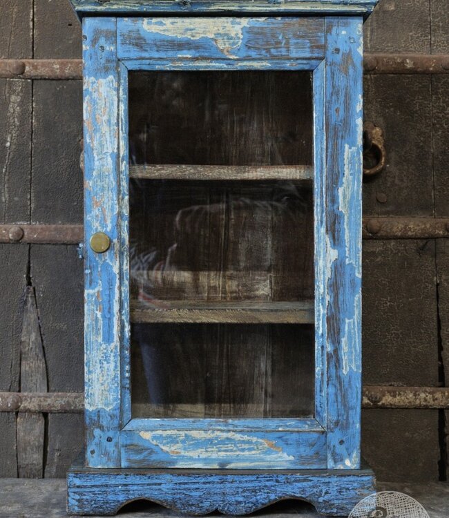 Be-Uniq Oud Vitrinekastje | India | H65 x B38 x D18 cm