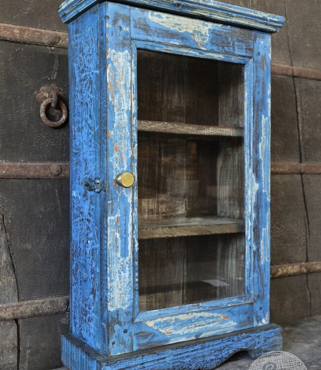 Be-Uniq Oud Vitrinekastje | India | H65 x B38 x D18 cm