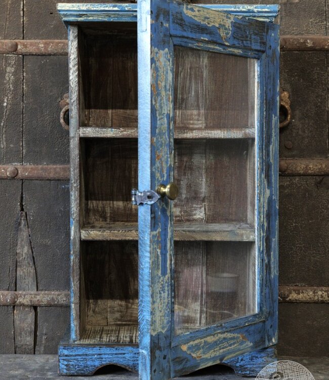 Be-Uniq Oud Vitrinekastje | India | H65 x B38 x D18 cm