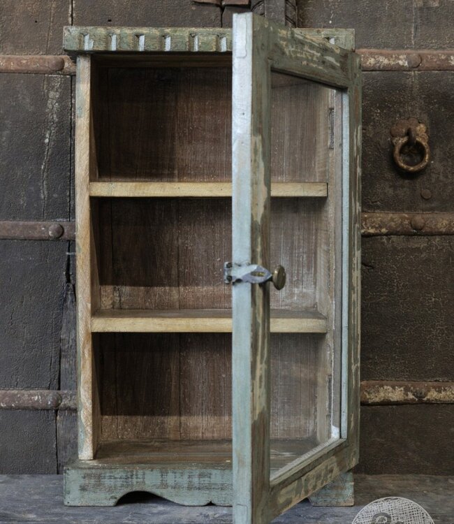 Be-Uniq Oud Vitrinekastje | India | H61 x B37 x D17 cm