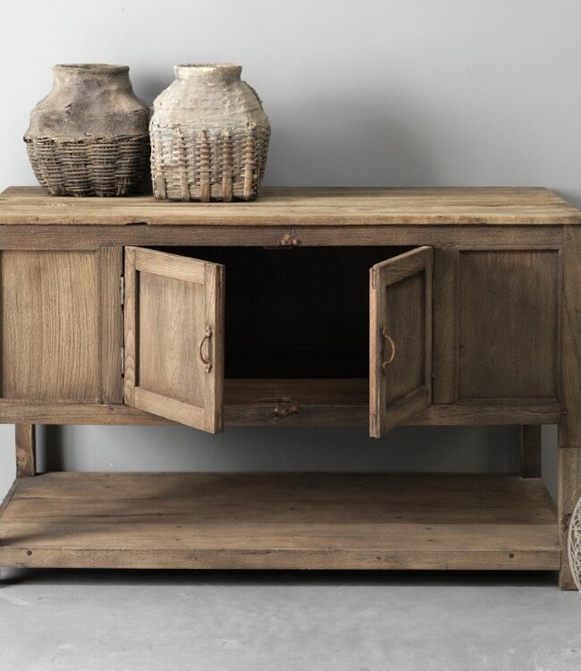 Be-Uniq Oude Werktafel | Rustiek Verweerd | H90xB148xD68 cm