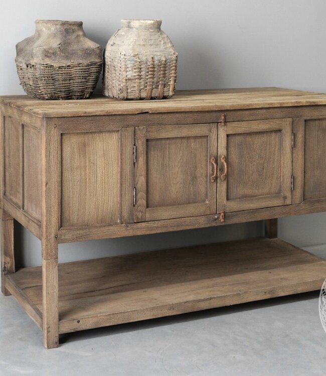 Be-Uniq Oude Werktafel | Rustiek Verweerd | H90xB148xD68 cm