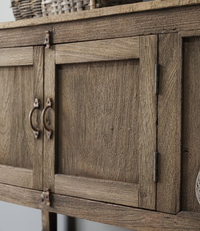 Be-Uniq Oude Werktafel | Rustiek Verweerd | H90xB148xD68 cm