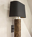 Be-Uniq Wand Lampenkap - Linnen Zwart - H28 x B45 cm