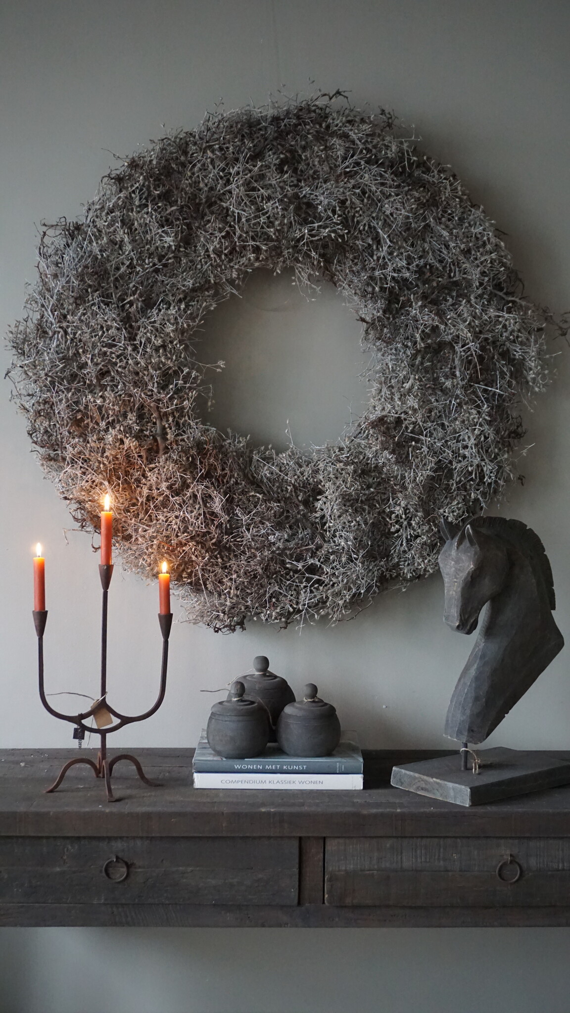 Rene Houtman Bonsai Krans | Grey-Wash | D100 cm