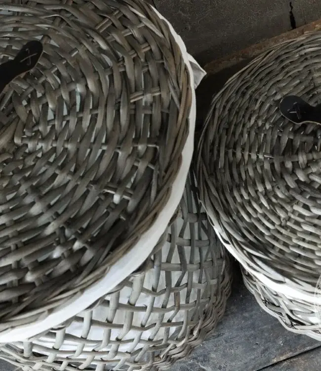 Be-Uniq Wasmand Alma | Rattan | Grijs | M | H42xD38 cm