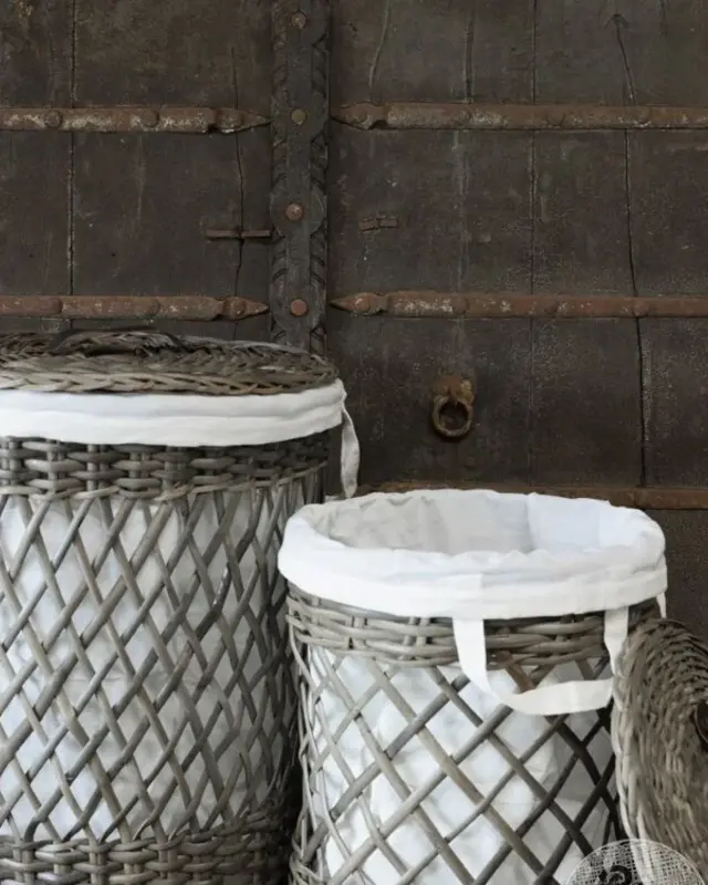 Be-Uniq Wasmand Alma | Rattan | Grijs | M | H42xD38 cm