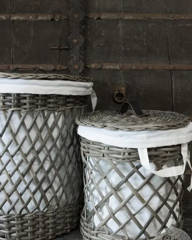 Be-Uniq Wasmand Alma | Rattan | Grijs | M | H42xD38 cm