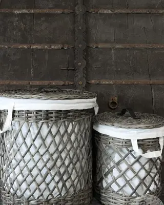 Be-Uniq Wasmand Alma | Rattan | Grijs | M | H42xD38 cm