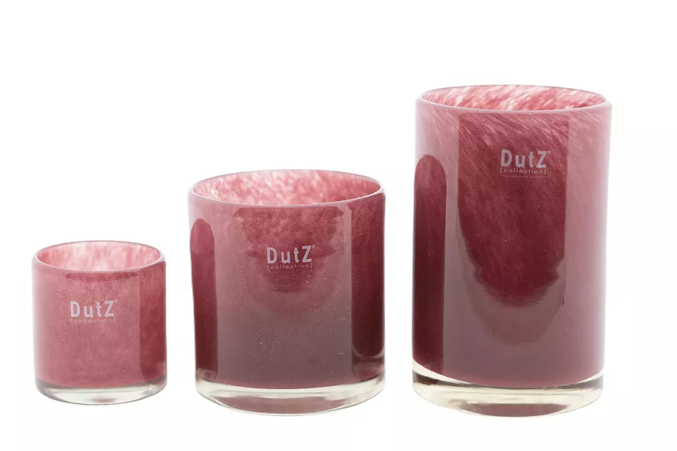 DutZ Kaarsenglas | Framboos | H7 x D7 cm