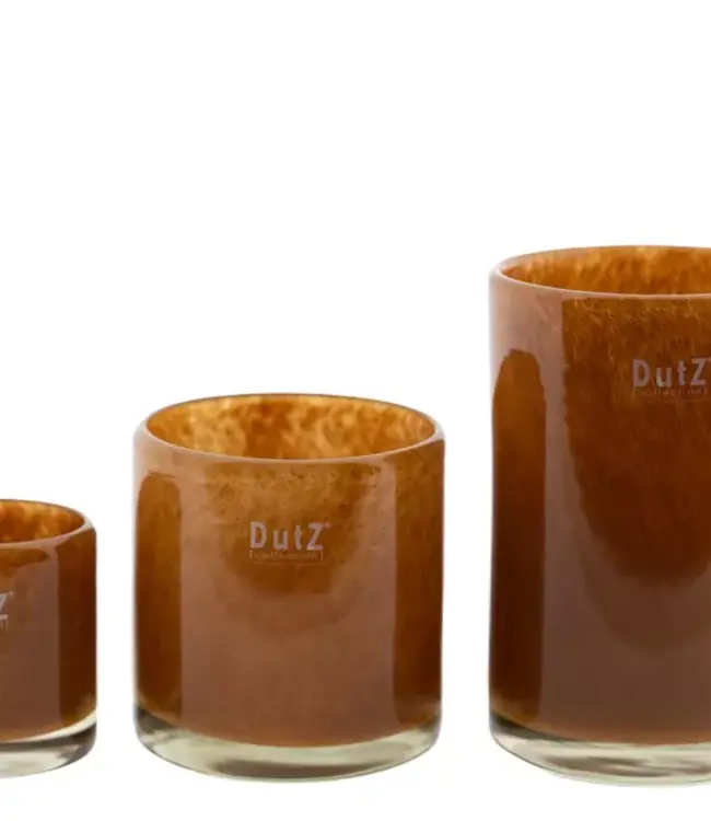 DutZ Kaarsenglas | Roest Bruin | 3 Maten!